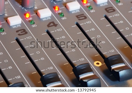 sound mixing board