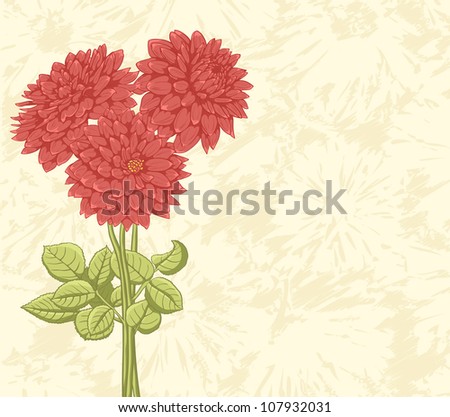 Floral background with hand drawn flowers. Lovely colors.