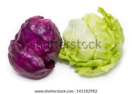 Purple Cabbage & Iceberg Lettuce