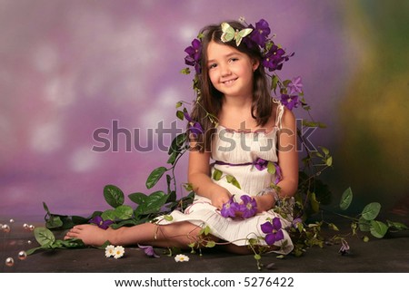 Little flower fairy - purple