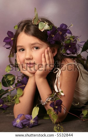 Little flower fairy purple