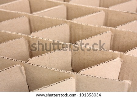 Stack of cardboard paper, geometry shape.