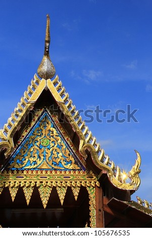 Gable apex on Thai temple roof