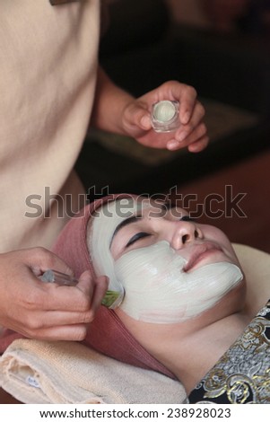 PHUKET, THAILAND - APRIL 18, 2013 : young woman getting premium spa treatment on April 18, 2013 in Phuket, south of Thailand. Thailand is one of the most famous spa treatment in the world.