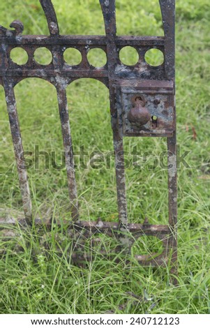 Old fence of abandoned house