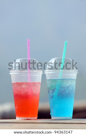 two cups of sada drink
