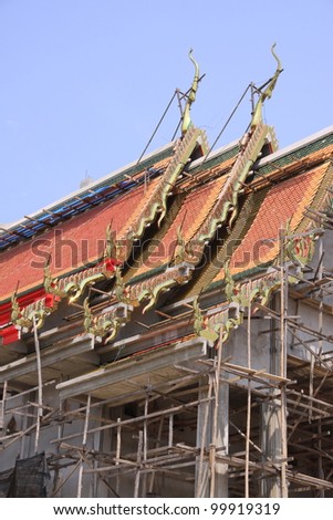 Thai temple, restoring.