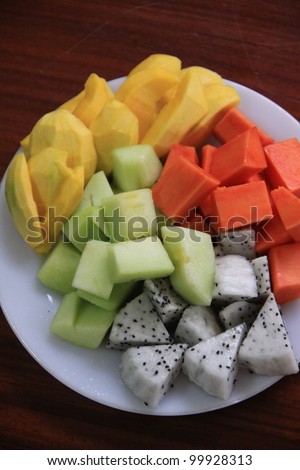 combination of tropical food
