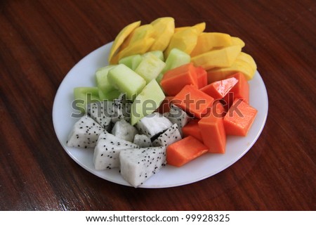 combination of tropical food