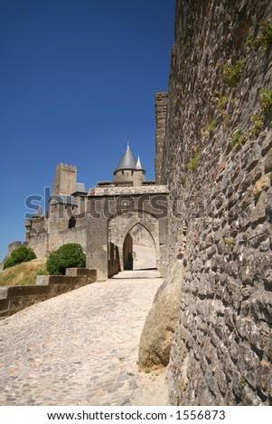 Carcassonne medieval castle entrance