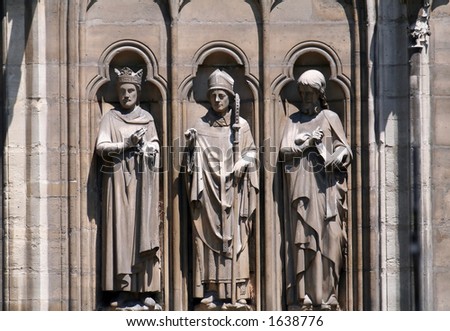 stock photo : three statues on