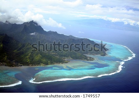 Moorea and Tahiti Islands in South Pacific, French Polynesia