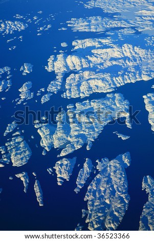 sea and ice background in greenland