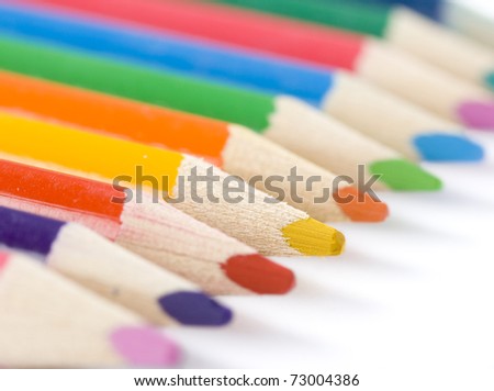 sharp pencils points on diagonal line