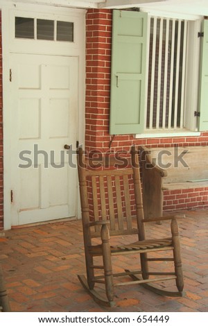 The front porch of the Oakley Plantation