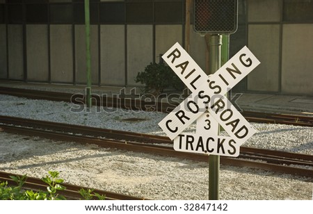 Railroad crossing and tracks