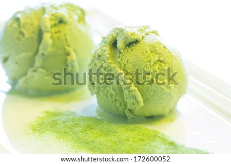 Home Made Green tea ice cream