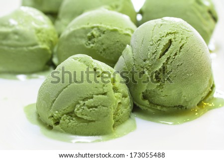 Home Made Green tea ice cream
