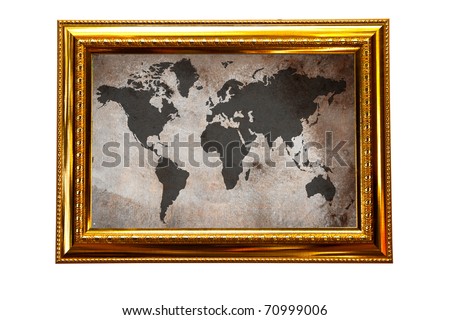 Vintage World Map Poster. stock photo : World map old