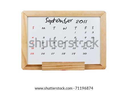 2011 september calendar. stock photo : Calendar 2011,