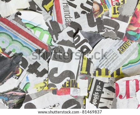 torn newspaper use for  background