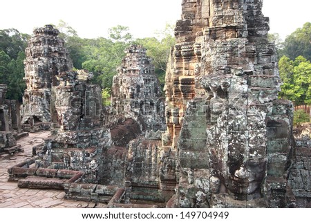 Angkor Thom is famous place in Siem reap, Cambodia