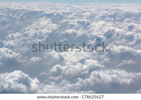 above cloud on sky background only
