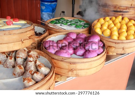 Chinese traditional food at the Ciqikou Ancient Town in Chongqing
