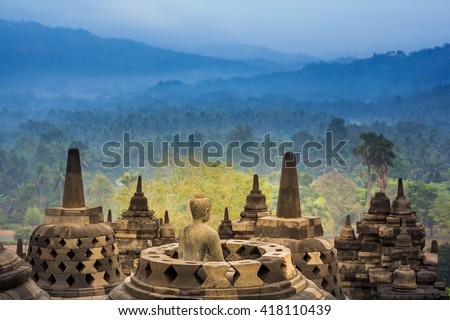 Borobudur Temple at day time, Yogyakarta, Java, Indonesia.