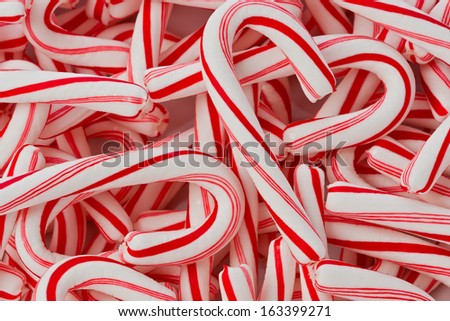 Background texture of peppermint candy canes.