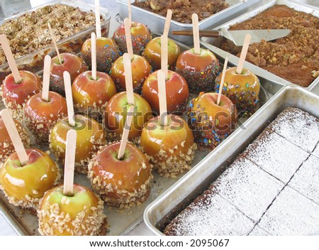 Selection of desserts at a fall festival