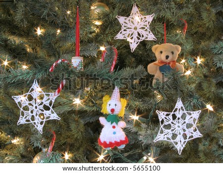  Fashioned Christmas Decorations on Decorations On An Old Fashioned Christmas Tree Stock Photo 5655100