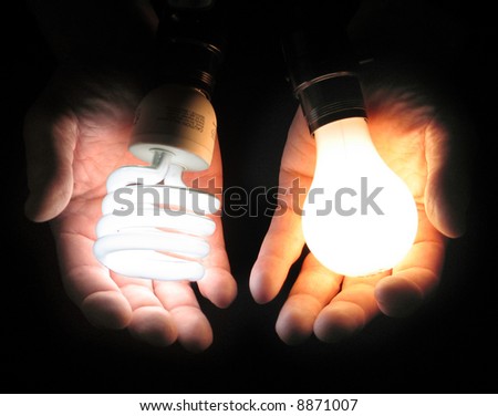 incandescent fluorescent  comparison