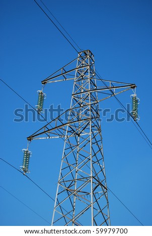 A tubular steel lattice transmission and distribution of electricity