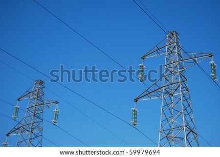 A tubular steel lattice transmission and distribution of electricity