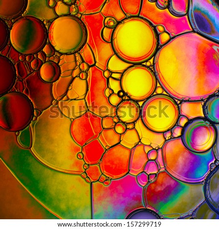 Oil droplets abstract image-illustration