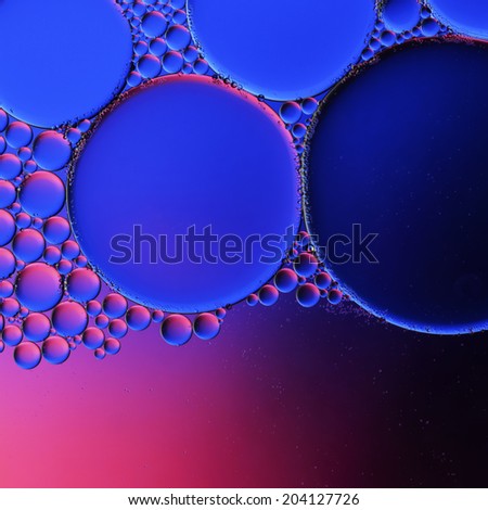 Oil droplets abstract background