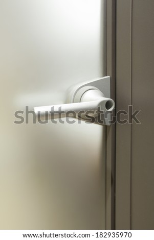 Door knob on glass door