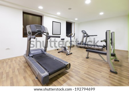 Treadmills in hotel gym