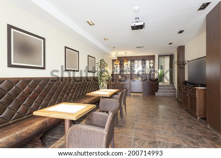 Cafe bar interior