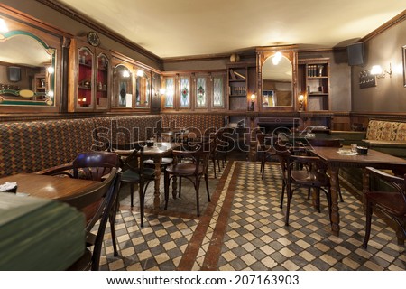 Interior of a Irish pub