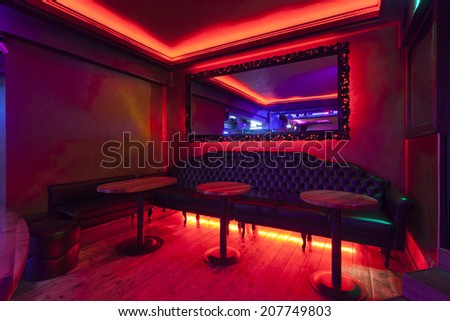interior of a empty nightclub