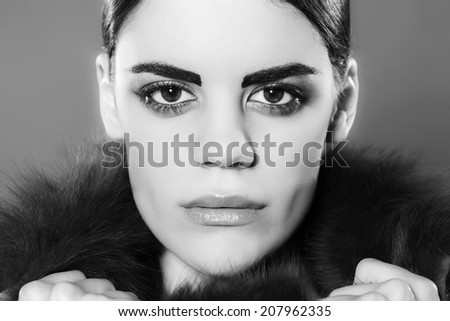 Woman in high fashion editorial concept