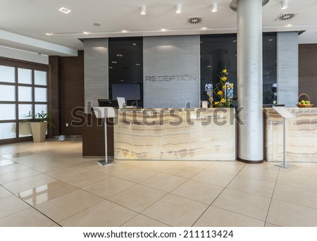 Modern reception area