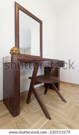 Vanity table for a woman in the house