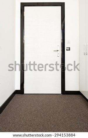 White hotel door