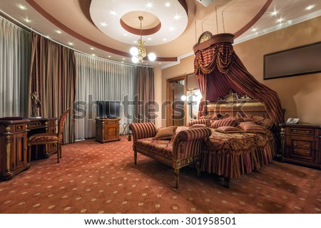 Interior of a luxury hotel room