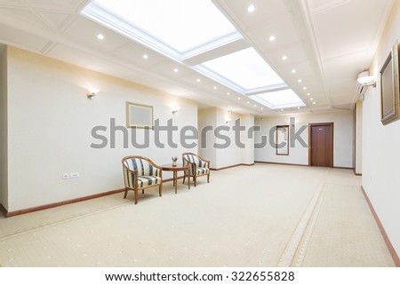 Interior of a hotel corridor
