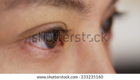 Closeup of Asian woman\'s eyes
