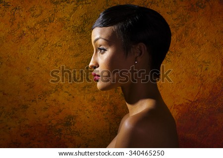 Portrait of beautiful black woman